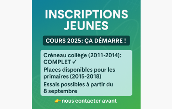 Inscriptions jeunes 2025