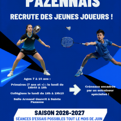 REJOINS L’AVENTURE BADMINTON PAZENNAIS !